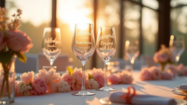 Pourquoi choisir des verres gravés personnalisés pour un mariage moderne ?